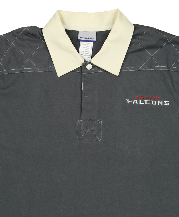 Reebok NFL Men's Atlanta Falcons Blitz Rugby Polo Top, Grey