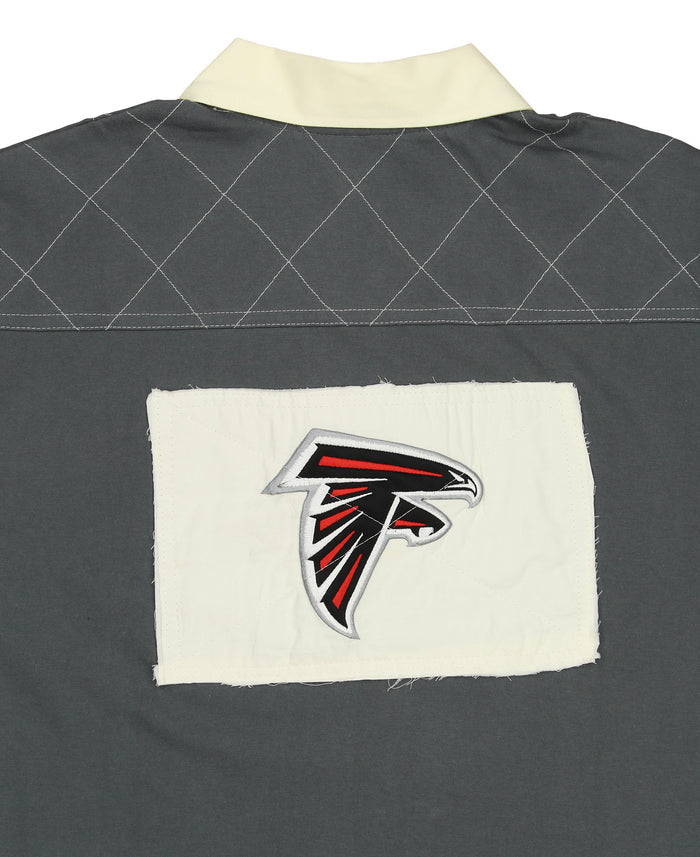 Reebok NFL Men's Atlanta Falcons Blitz Rugby Polo Top, Grey
