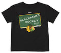 Reebok NHL Boys Kids Chicago Blackhawks  Hockey Chalk Board Tee, Black