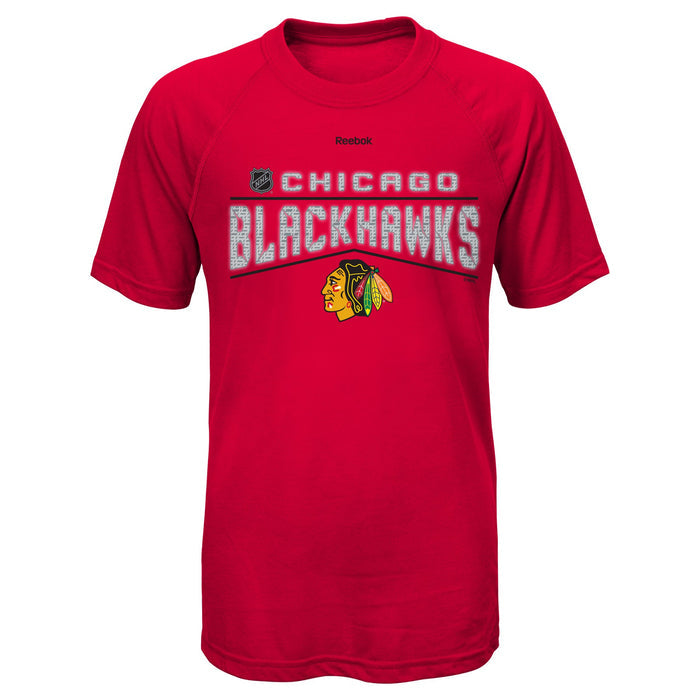 Reebok NHL Kids (4-7) Chicago Blackhawks Ultimate Short Sleeve T-Shirt, Red