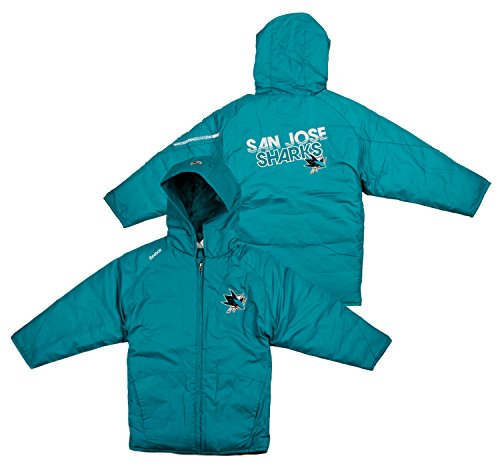 Reebok NHL Youth Boy's San Jose Sharks TNT Hooded Winter Jacket - Teal