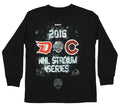 Reebok NHL Youth Colorado Avalanche Long Sleeve Snowfall Tee, Black