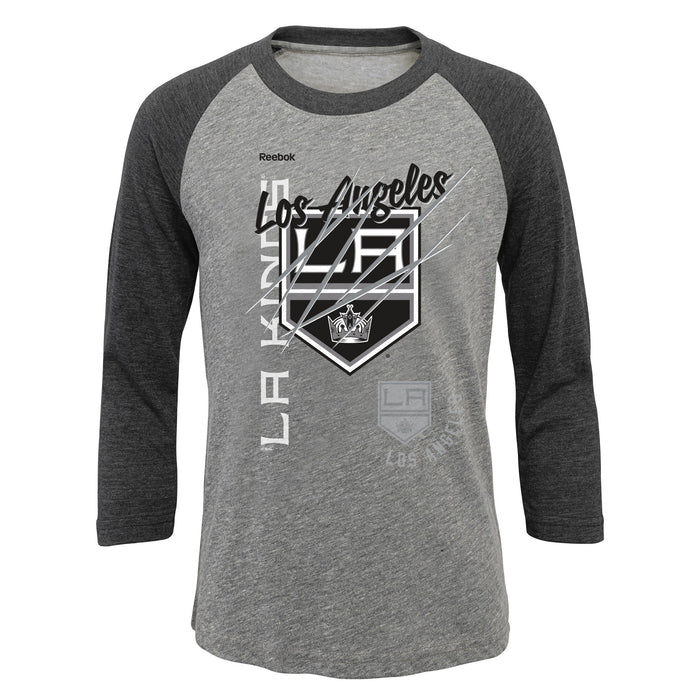 Reebok NHL Youth Girls (7-16) Los Angeles Kings Mother of Pearl Raglan Shirt