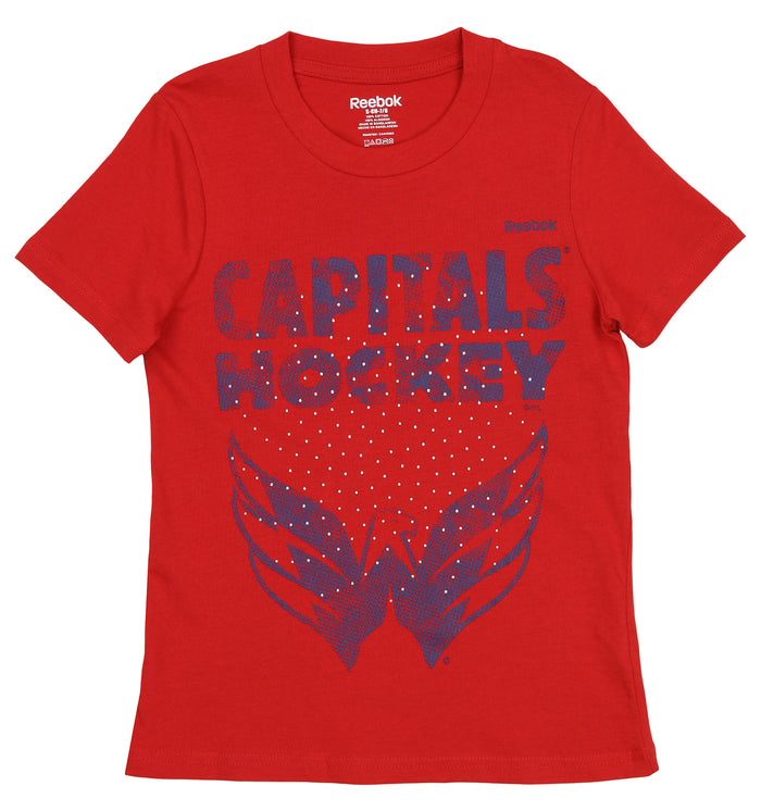 Reebok NHL Youth Girls (7-16) Washington Capitals Block Party Tee Shirt