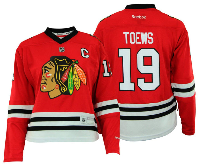 Reebok NHL Youth Girls Chicago Blackhawks Jonathan Toews #19 Jersey, Red