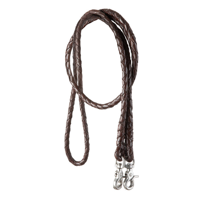 Round Braided Latigo Roping Rein, 3/8" x 8'