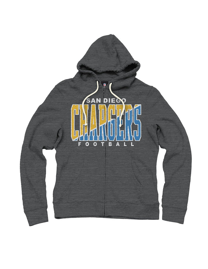 San Diego Chargers NFL Football Mens Split Formation Fleece Hoodie, Gray