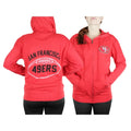 San Francisco 49ers NFL Womens Double Coverage Full Zip French Terry Hoodie