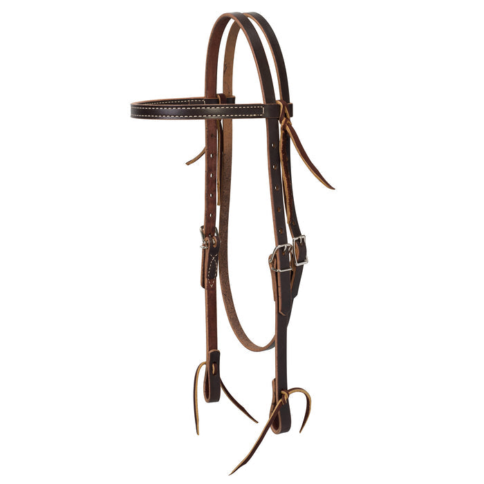 Skirting Leather Browband Headstall, Dark Oiled