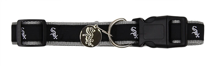 Sporty K-9 MLB Chicago White Sox Sublimation Dog Collar, Black & White