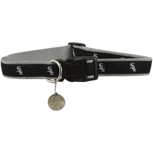 Sporty K-9 MLB Chicago White Sox Sublimation Dog Collar, Black & White