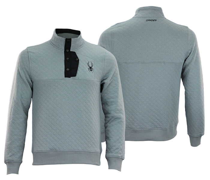 Spyder Mens Quilted Pullover Fleece Sweater - Color Options