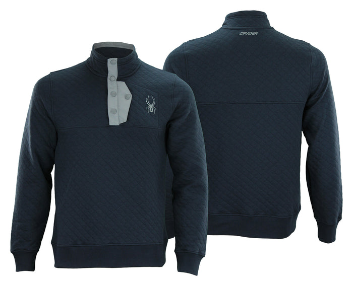 Spyder Mens Quilted Pullover Fleece Sweater - Color Options