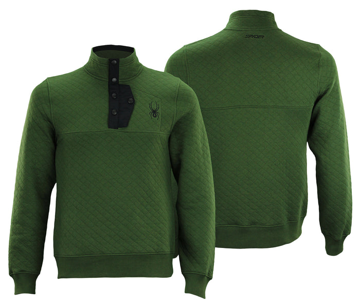 Spyder Mens Quilted Pullover Fleece Sweater - Color Options