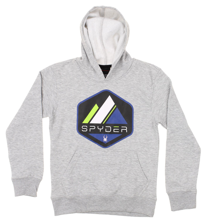 Spyder Youth Boys Deacon Pullover Hoodie, Heather Grey