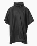 XTM Performance Ponchos Black Stash Packable Rain Poncho RU007-BLK