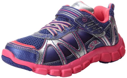 Stride Rite Little Kids Girls Racer Light-Up Starpower 525 Sneakers Shoes, Purple / Pink