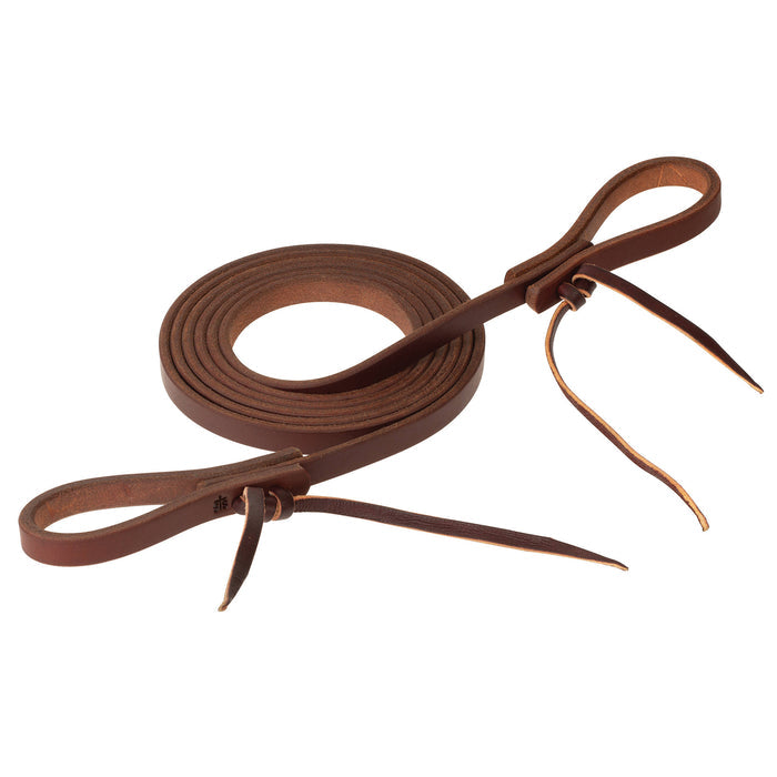 STS Ranch Harness Leather Roping Rein, Water Tie Ends, 1/2" x 7-1/2'
