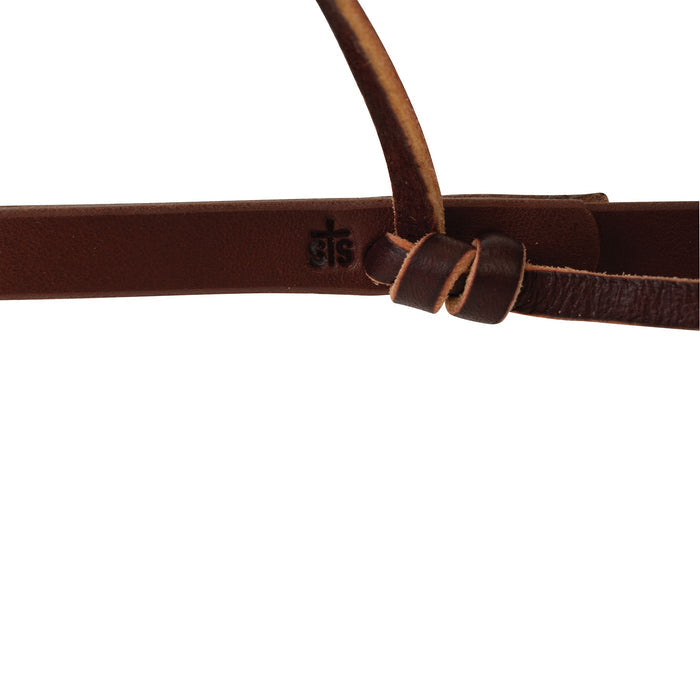 STS Ranch Harness Leather Roping Rein, Water Tie Ends, 1/2" x 7-1/2'