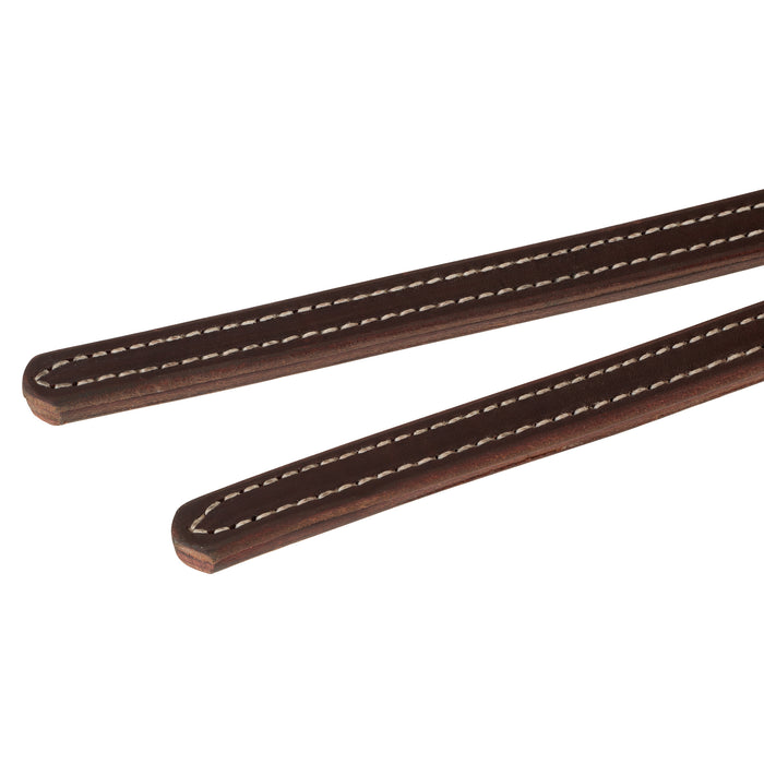 STS Ranch Signature Tack Latigo Leather Split Rein, Pineapple Knot, 8'