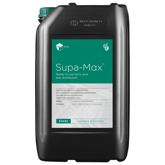 Supa-Max™ Ready-To-Use Teat Disinfectant | 25L, 200L & 1000L