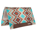 Firestorm - Turquoise/Rust / 32" x 34" / Wool Blend Felt