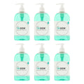 Six bottles of Trigon hand wash on a white background