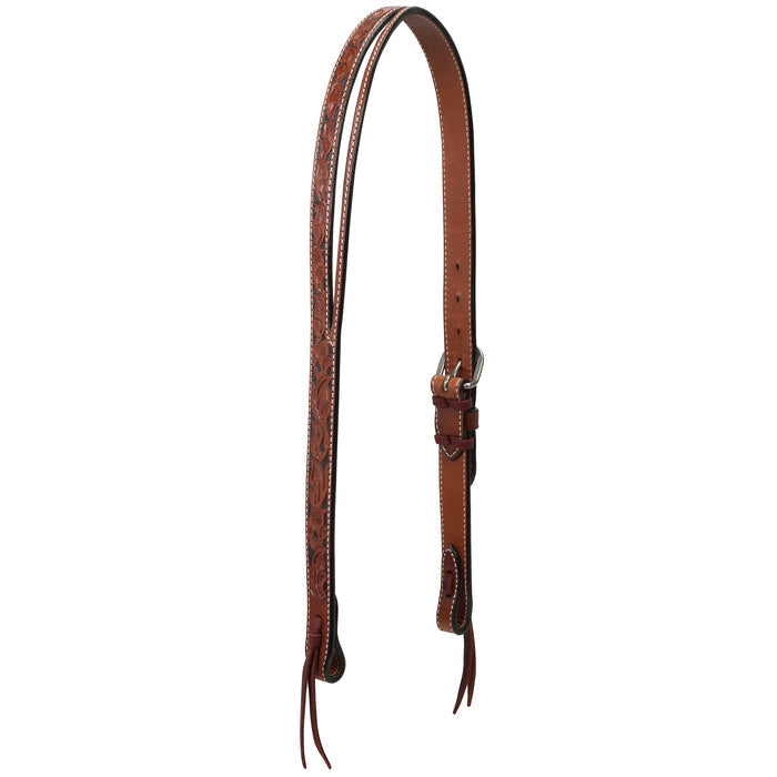 Turquoise Cross Floral Carved 1" Belt Headstall
