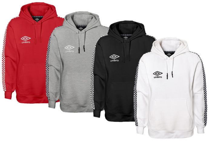 Umbro Men's Check Tape Pullover Fleece Hoodie, Color Options