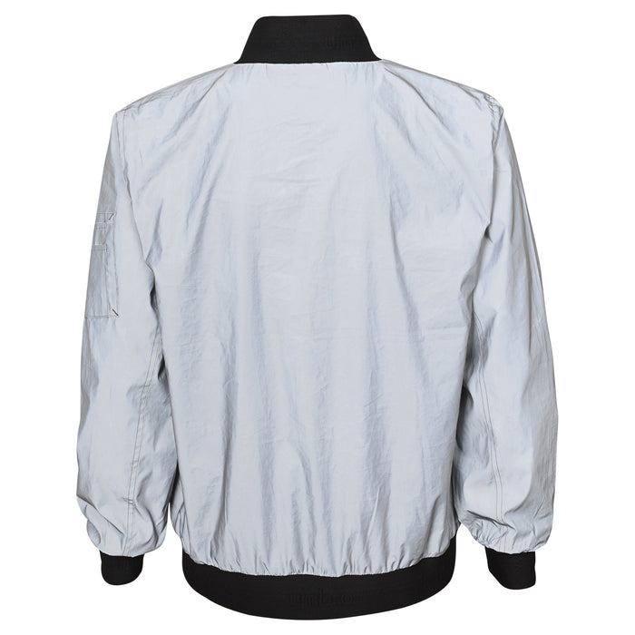 Umbro Men's Full Zip Reflective Jacket, Silver Reflective