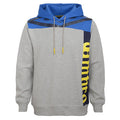 Umbro Men's Split Logo Fleece Hoodie, Medium Grey Heather/Turkish Sea