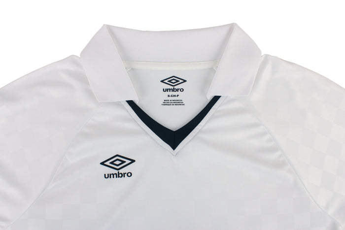 Umbro Men's The Checker Long Sleeve Jersey, White/Black