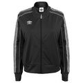 Umbro Women's Cropped Track Jacket, Black Beauty/White