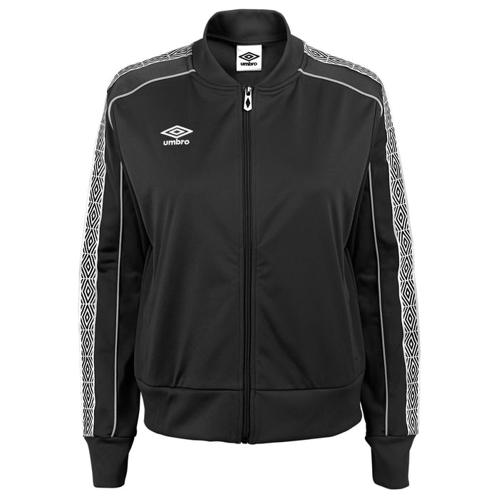 Umbro Women's Cropped Track Jacket, Black Beauty/White