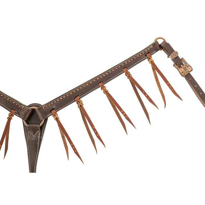 Western Outlaw Tasseled Western Leather Breast Collar