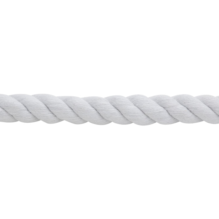 White Cotton Lead Rope with Nickel Plated Bull Snap