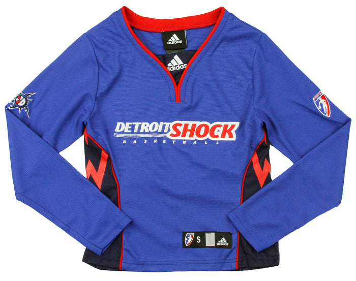 Adidas WNBA Basketball Youth Girls Detroit Shock Long Sleeve Shooting Shirt