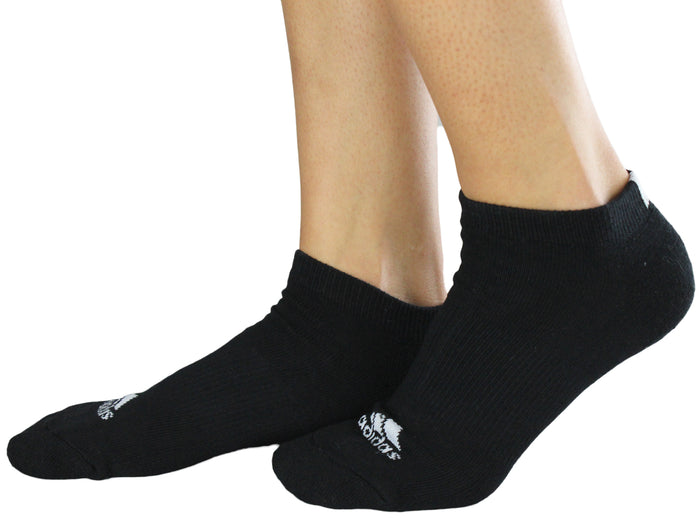 Adidas Women's 3 Pack Comfort Low Cut Black and Grey Socks