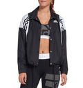 Adidas Women's Coach 3-Stripes Athletic Lightweight Jacket, Black/White