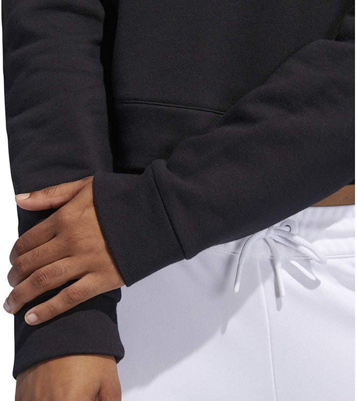 adidas Women's 3-Stripes Cropped Fleece Pullover Hoodie, Color Options