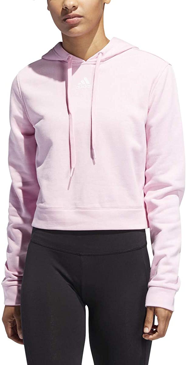 adidas Women's 3-Stripes Cropped Fleece Pullover Hoodie, Color Options