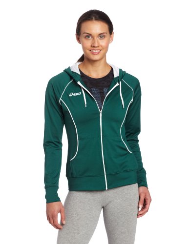 Asics Women's Alana Athletic Jacket, Forest/White