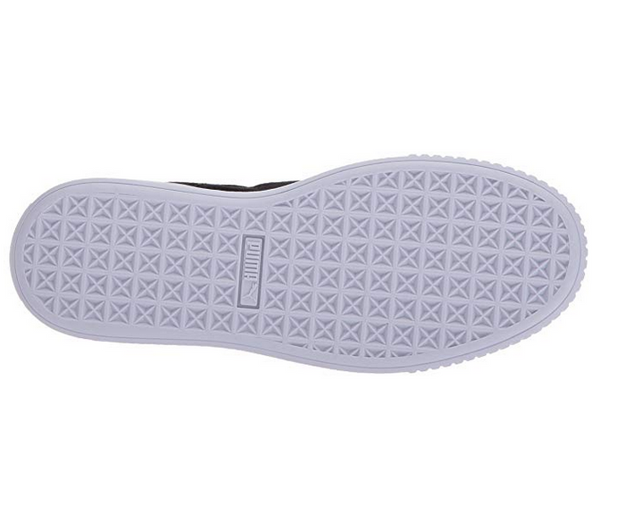 PUMA Women's Basket Strap Velvet Rope Platform Sneaker, Black