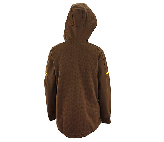 Adidas Women's Squad Full-Zip Jacket, Coffee/Collegiate Gold