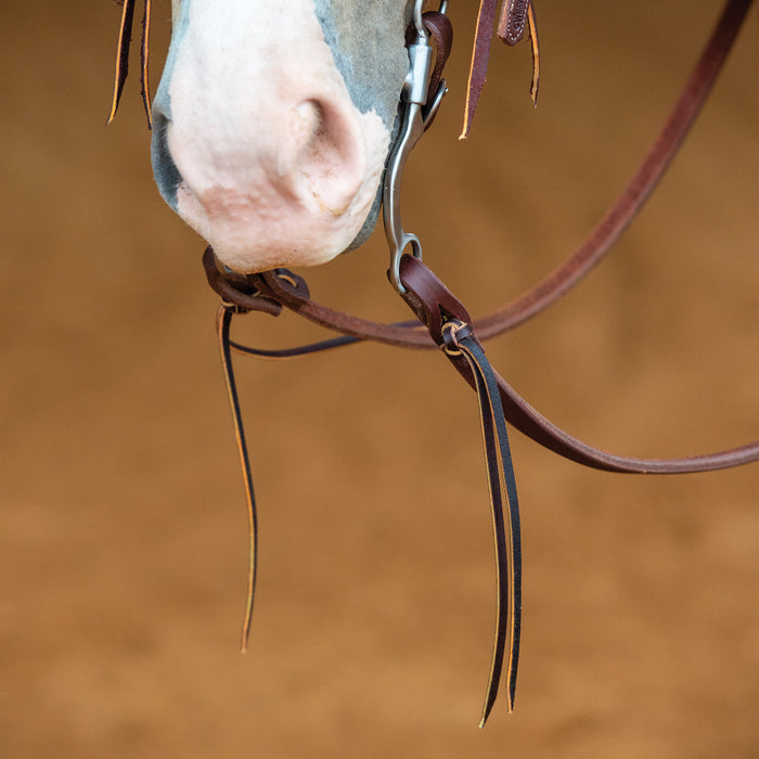 Working Tack Extra Heavy Harness Split Reins with Pineapple Knots, 5/8" x 8'