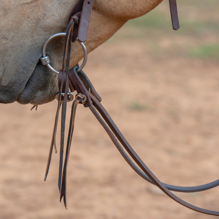 Working Tack Extra Heavy Harness Split Reins with Pineapple Knots, 5/8" x 8'