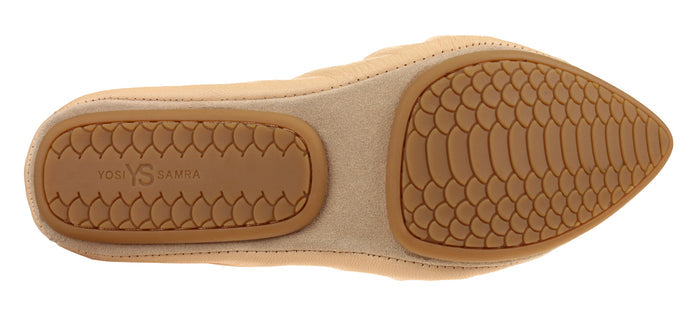 Yosi Samra Women's Vienna Ballet Flat, Nude