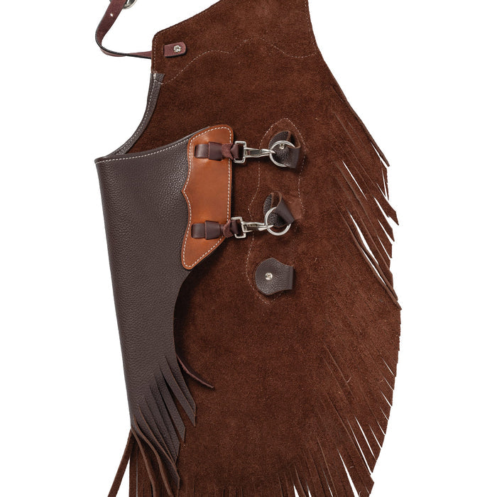 Youth Leather Cowboy Chinks, Boys or Girls, Basketweave