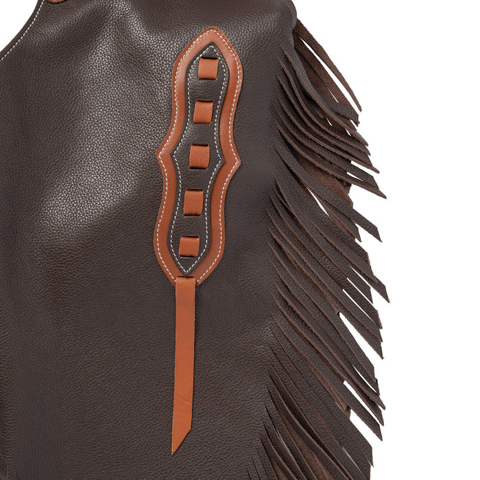 Youth Leather Cowboy Chinks, Boys or Girls, Buckstitch