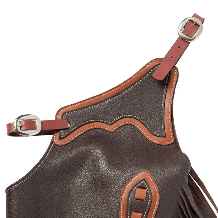 Youth Leather Cowboy Chinks, Boys or Girls, Buckstitch